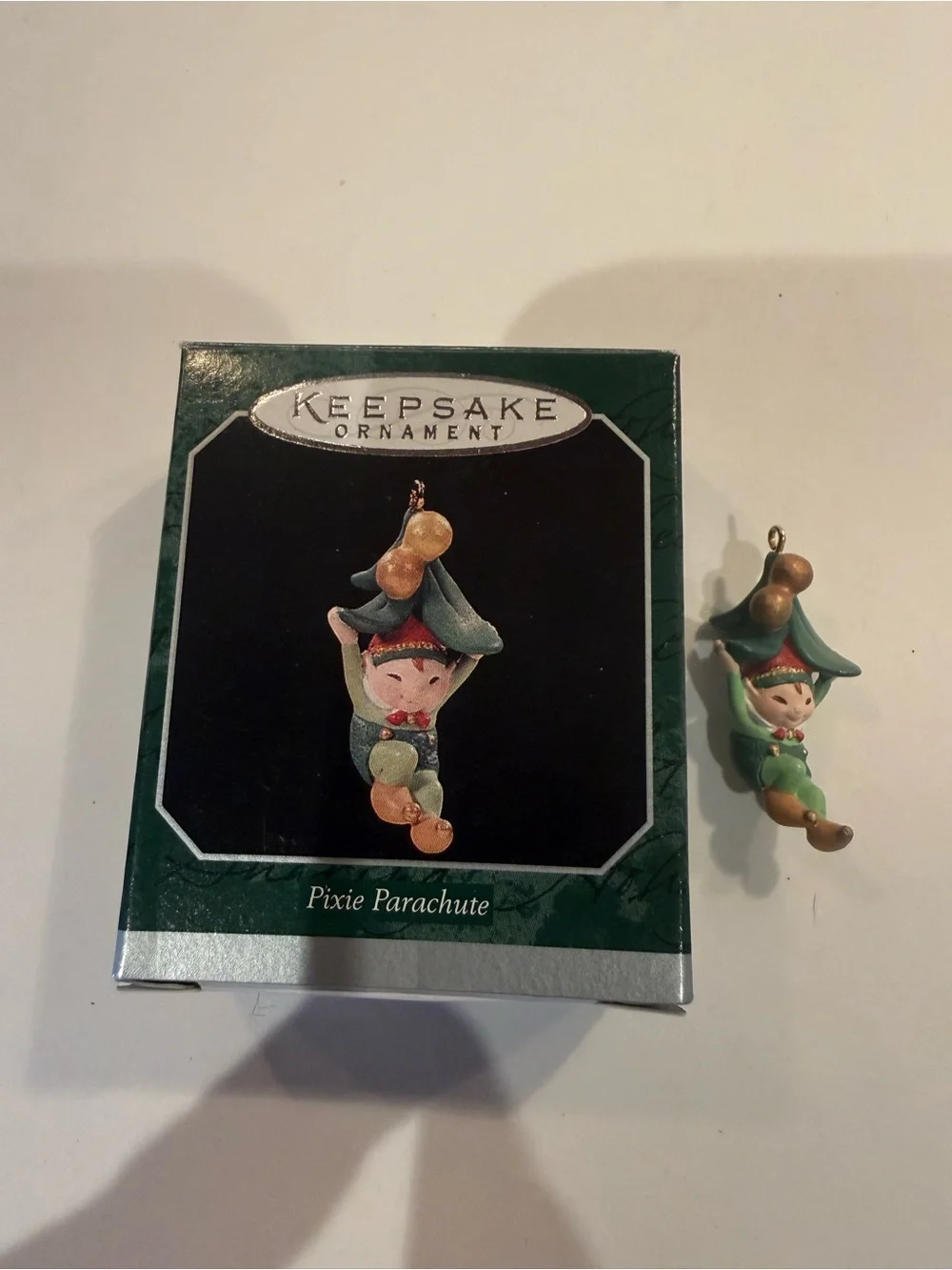 Hallmark Keepsake Pixie Parachute Ornament - Green and Gold